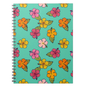 Hibiscus Hula Notebook - Turquoise