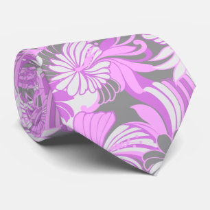 Hibiscus Jungle Floral Hawaiian Two-sided Printed Tie