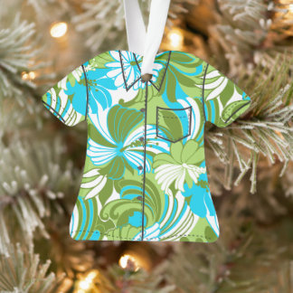 Hibiscus Jungle Hawaiian Tropical Aloha Shirt Ornament