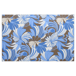 Hibiscus Jungle Hawaiian Tropical Floral Fabric