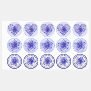 Hibiscus & lace BLUE