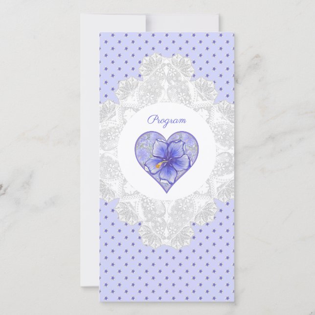 Hibiscus & lace BLUE (Back)