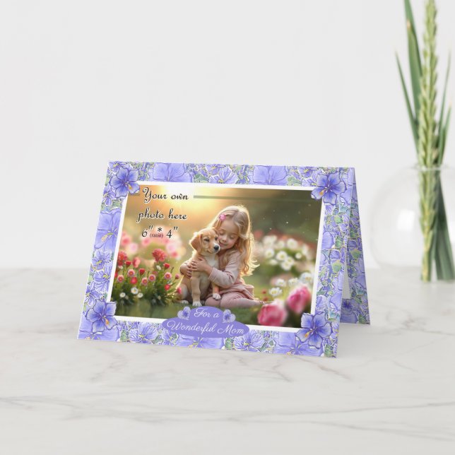 Hibiscus & lace BLUE Card (Front)