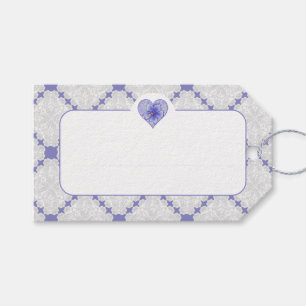 Hibiscus & lace BLUE Gift Tags