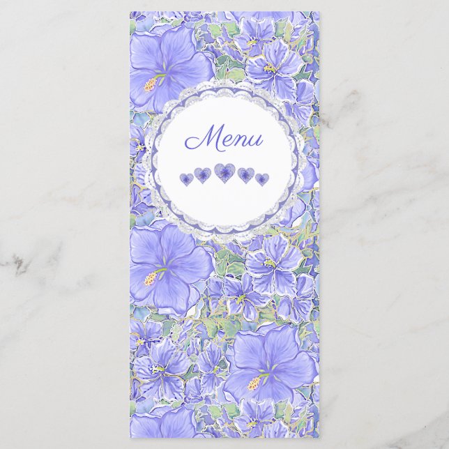 Hibiscus & lace BLUE Menu (Back)