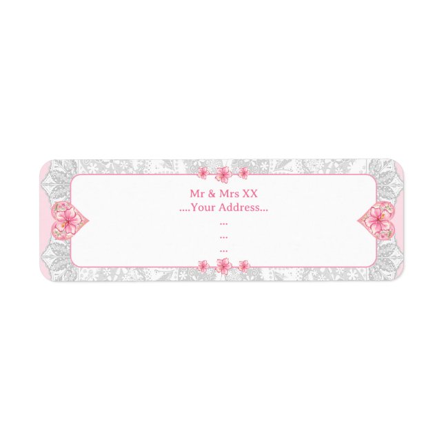 Hibiscus & lace PINK (Front)