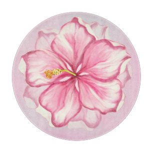 Hibiscus & lace PINK Cutting Board