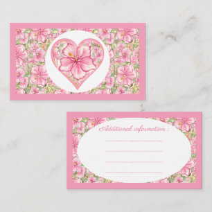 Hibiscus & lace PINK Enclosure Card