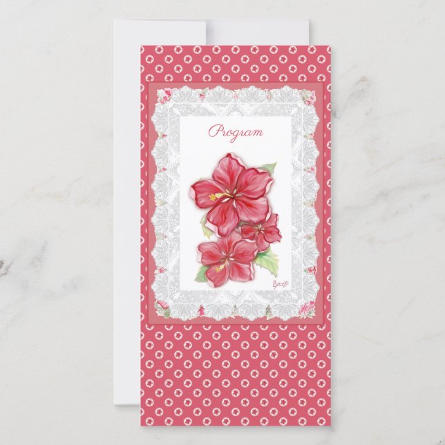 Hibiscus & lace RED (Back)