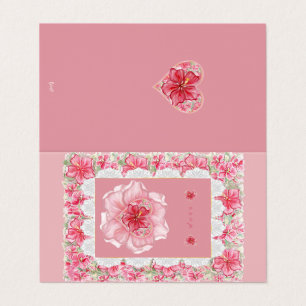 Hibiscus & lace RED