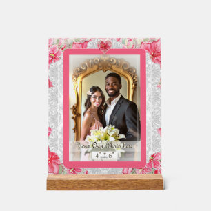 Hibiscus & lace RED Acrylic Sign