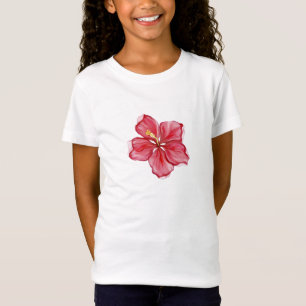 Hibiscus & lace RED T-Shirt