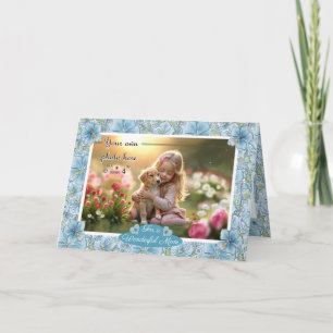 Hibiscus & lace TURQUOISE Card