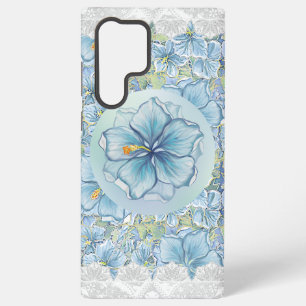 Hibiscus & lace TURQUOISE Samsung Galaxy Case