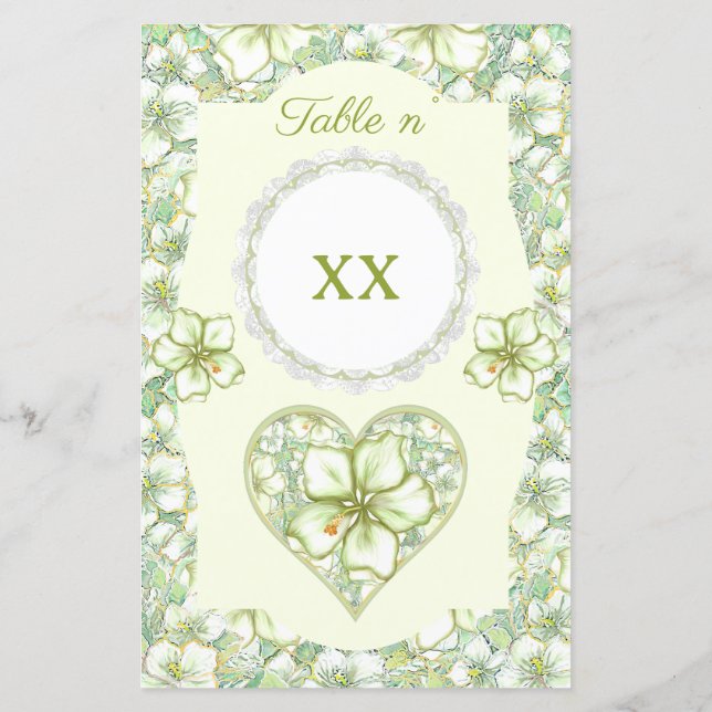 Hibiscus & lace WHITE (Back)