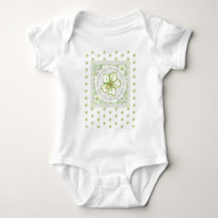 Hibiscus & lace WHITE Baby Bodysuit
