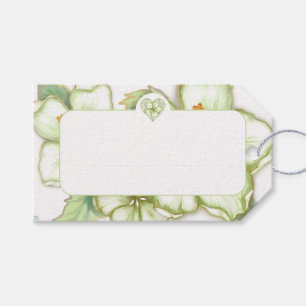 Hibiscus & lace WHITE Gift Tags