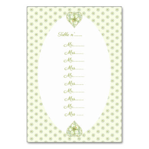 Hibiscus & lace WHITE Table Number