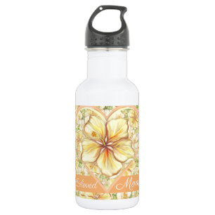 Hibiscus & lace YELLOW 532 Ml Water Bottle