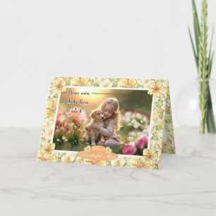 Hibiscus & lace YELLOW Card