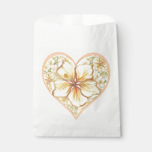 Hibiscus & lace YELLOW Favour Bags