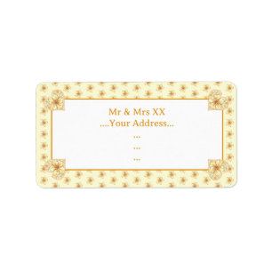 Hibiscus & lace YELLOW Label