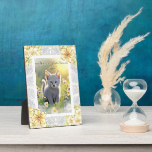 Hibiscus & lace YELLOW Plaque