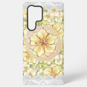 Hibiscus & lace YELLOW Samsung Galaxy Case