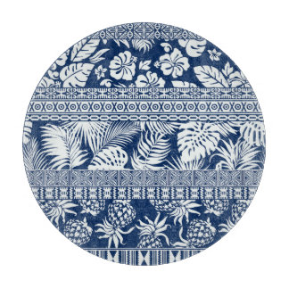 Hibiscus, leaves: Hawaiian ornament wallpaper. Cutting Board
