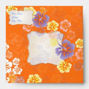 Hibiscus Leis / Hawaiian Tropical Floral Envelope