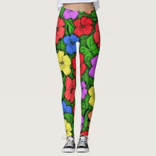 Hibiscus & Monstera #4 Leggings