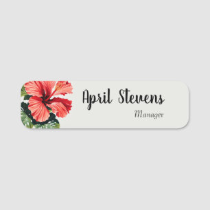 Hibiscus Name Tag 