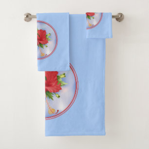Hibiscus on Ice Bath Towel Set