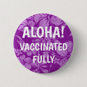 Hibiscus Pareau Distressed Hawaiian Vaccinated 6 Cm Round Badge
