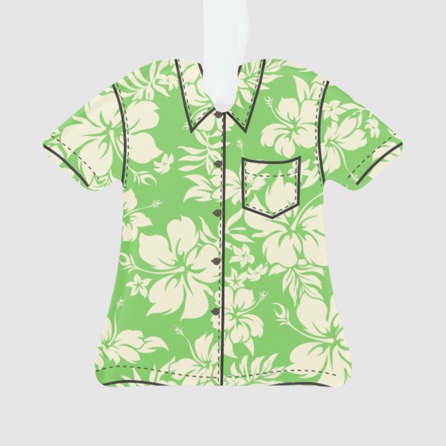 Hibiscus Pareau Hawaiian Floral Aloha Shirt Ornament (Front)