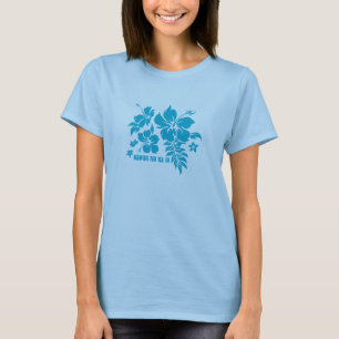 Hibiscus Pareau Hawaiian Floral in Turq for Tees