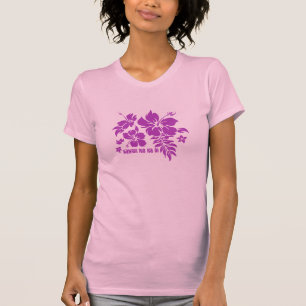 Hibiscus Pareau Hawaiian Floral in Violet for Tees