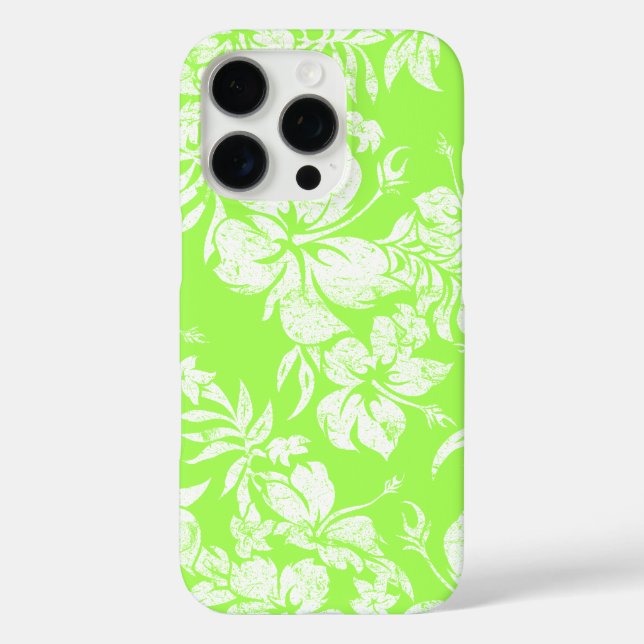 Hibiscus Pareau Hawaiian Floral Lime Green Case-Mate iPhone Case (Back)