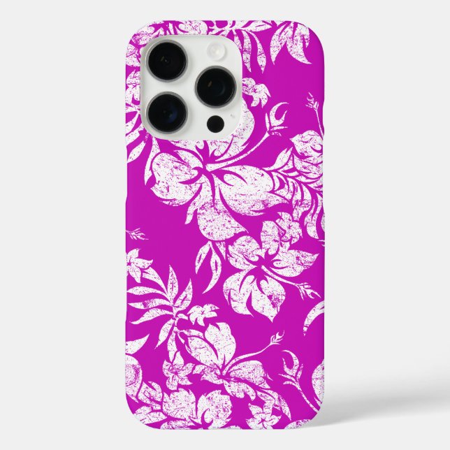 Hibiscus Pareau Hawaiian Floral Magenta Case-Mate iPhone Case (Back)