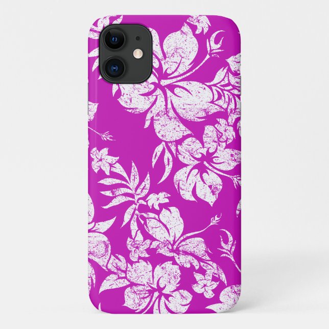 Hibiscus Pareau Hawaiian Floral Magenta Case-Mate iPhone Case (Back)