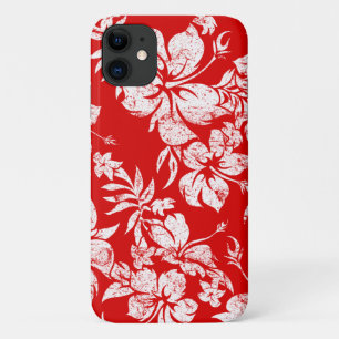 Hibiscus Pareau Hawaiian Floral Red iPhone 11 Case