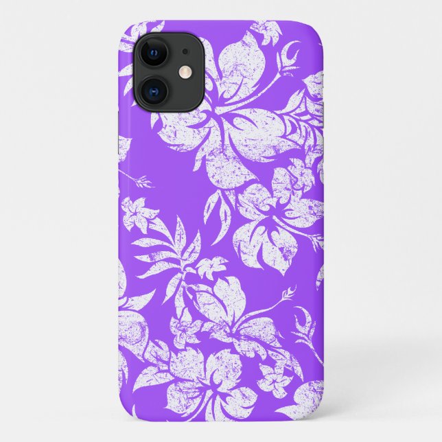 Hibiscus Pareau Hawaiian Floral Violet Case-Mate iPhone Case (Back)