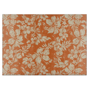 Hibiscus Pareau Hawaiian Glass Cutting Board