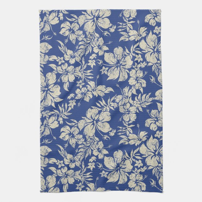 Hibiscus Pareau Hawaiian Kitchen Towel (Vertical)
