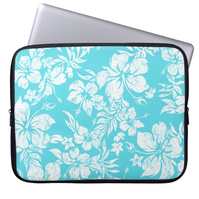 Hibiscus Pareau Hawaiian Neoprene Wetsuit Laptop Sleeve (Front)