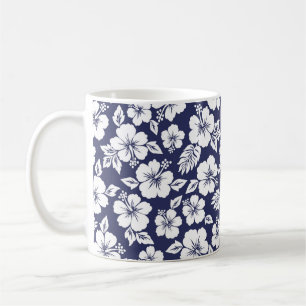 Hibiscus pattern coffee mug