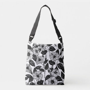 Hibiscus pattern crossbody bag