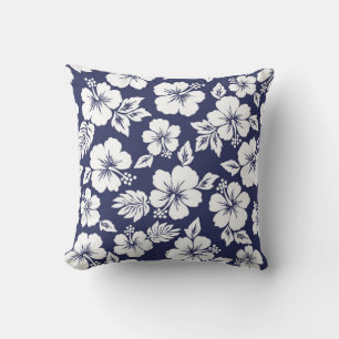 Hibiscus pattern cushion