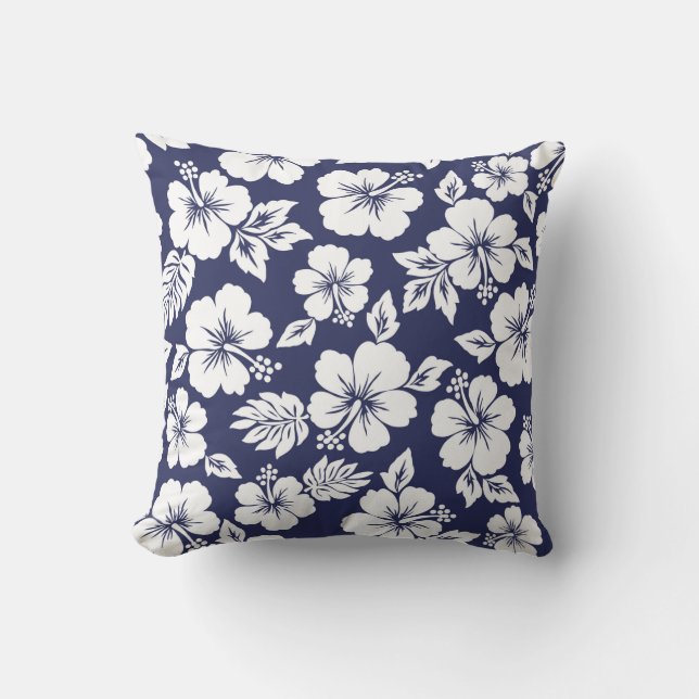 Hibiscus pattern cushion (Front)