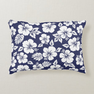 Hibiscus pattern decorative cushion